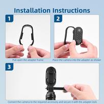 For Insta360 GO 3/GO 3S Frame Shell Extend Case Adapter Mount Long Screw Heat Dissipation Bracket Protection Bracket Frame CHINA