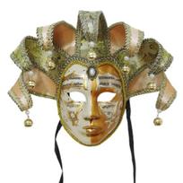 Viso veido Venecijietiška Džesterio kaukė Karnavalinė kaukė Rankomis tapyta kaukė Cosplay kaukė Sienos dekoratyvinė meno kolekcija Kaukė Dovanos auksas