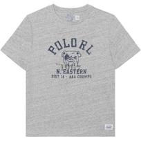 Polo Ralph Lauren Kids Letter Pullover Round Neck Short Sleeve T-Shirt Kids Tops Gray CWPOTSHY8020919-020 M