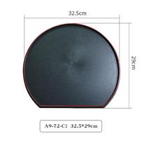 Melamine Tray Catering Network Red High Appearance Level Japanese Tray Delicate Red Edge Half Moon Sushi Plate Commercial