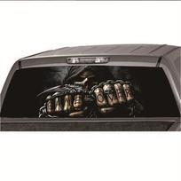135X36Cm Rear Window Sticker Grim Reaper Skull Style Decal For Pickup Truck Jeep gray