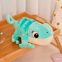 Kūrybiški 30cm Animaciniai Tikroviški Gyvatės Chameleonai Pliušiniai Žaislai Saldainių Spalvos Imitaciniai Gyvūnai Ropliai Kimšti Pagalvės Kalėdinės Dovanos about 30cm mėlyna