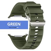 Oficialus dirželis Samsung Galaxy Watch Ultra 47mm Funkcionalus Silikoninis+Nailoninis sportinis Apyrankė Galaxy Watch Ultra(2025 m) 47 mm Galaxy Ultra(2024) armijos žalia spalva