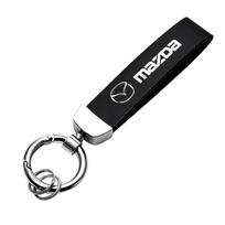 3D metalinis/odos automobilio raktų pakabukas Mazda 3 6 CX5 2 CX3 CX9 MX5 RX8 Axela Demio Atenza MS GJI GH BK Raktų pakabukų žiedai Priedai
