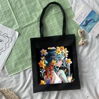 Genshin Impact Fashion Canvas Pirkėjų krepšiai Moteriška gotikinė pankiška rankinė japoniška Harajuku didelės talpos vintažinė Y2k rankinė 24*26cm