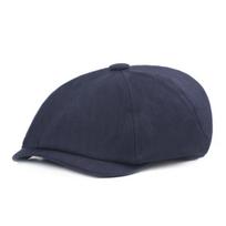 Literary Youth Octagonal Cap English Wind Herringbone Ni Beret Hat Hat Men's Hat M（56-58cm） tamsiai mėlyna