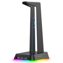 ST-2 Ausinių Stovas su 2 USB + Garso Prievadu Ausinių Laikiklis Ausinių Stalas Pakabukas Laikiklis Laikymo Priedai 27.78*14.64*12.56cm juoda
