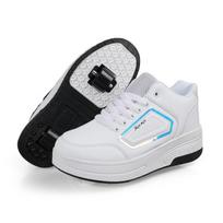New four-wheel runaway shoes, children's roller skates, double-wheel charging models, luminous sports shoes, wheel shoes, skates, students 28