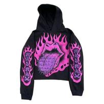 Unisex Gothic Skull Printing Hoodie Y2K Retro Oversize Zipper Hoodie Men Women Hip Hop Casual Vintage Punk Sweatshirt Hoodie S