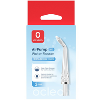 Burnos irigatoriaus pakaitinis antgalis ortodontinis permatomas OCLEAN AIR PUMP A10, 2 vnt. (-35% perkant 2 vnt.)