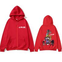 Rock Band Gorillaz Graphic Zipper Hoodie Men Women Casual Oversized Zip Up Jacket Coat Unisex Fashion Retro Gothic Streetwear S raudona