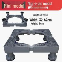 Adjustable Washing Machine Stand with Wheels, Brakes, and Storage Rack