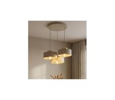Brilagi - Pakabinama liustra ant laido SPRING 3xE27/60W/230V smėlinė/auksinė