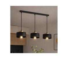 Brilagi - Liustra ant laido SPRING 3xE27/60W/230V juoda/auksinė