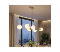 Brilagi - pakabinama liustra su kabeliu MILO ECRU 6xE27/60W/230V smėlinė/auksinė