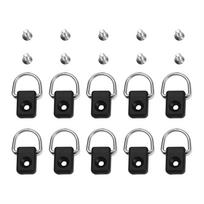 10pcs Black Canoe Kayak Fishing Rigging D Ring With M6 Screws For Bungee Kit Accessory