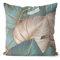 Auksinio ginkmedžio lapo persiko odos aksominis užvalkalas pagalvei Lapo raštas Namų pagalvės užvalkalas Svetainės pagalvėlės užvalkalas 45 * 45Cm without pillow core beige