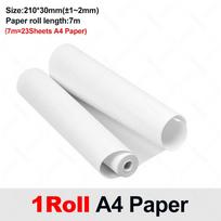A4 Thermal Paper 20 Rolls Thermal Printing Paper 210*30mm for A4 Wireless Bluetooth A40 Printer Paper Rolls Quick-dry