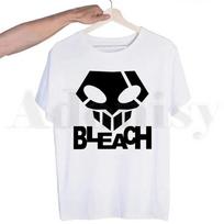 Japoniški Anime Bleach Unisex marškinėliai su Ichigo Kuchiki Byakuya, Unisex moteriški madingi Harajuku gatvės stiliaus, trumparankoviai, dideli dydžiai, Unisex 4XL