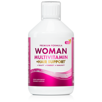 Swedish Nutra - Woman Multivitamin Hair Support, skysti multivitaminai moterims plaukams, odai ir nagams, 500 ml