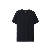 Polo Ralph Lauren Ss22 Solid Color Logo Embroidered Crew Neck Short Sleeve T-Shirt Men Tops Black 714844756-001 XL