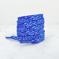 Batraiščiai Batams Suplyšusios Tekstūros Virvė Plokšti Leopardų Rašto Batraiščiai Cementinės Liepsnos Raudonos Spausdintos Batraiščiai AF1 Moterims Vyrams 120cm mėlyna