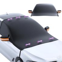 Pusinė automobilio apsauga 117x253cm Universali nuo saulės, lietaus, dulkių Visų sezonų Oksfordo audinio Pusiau skydas daugumai automobilių ir visureigių