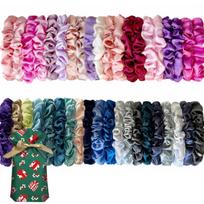 40 vnt. Imitation Silk Hair Scrunchies Šilkiniai plaukų kaklaraiščiai Plaukų juostos Skinny Scrunchies Arklio uodegos laikikliai Plaukų priežiūros priedai
