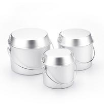 Outdoor Camping Pot and Pan Set Aluminum Hanging Pot Folding Handle Frying Pan for Camping Hiking sidabras