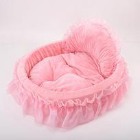prabangus princesės šuns guolis minkšta sofa rožinis namelis-lizdas gyvūnams katės šuns kilimėlis mažiems šunims šiltas minkštas vilnos naujas gyvūnų produktas 50x38x11 cm rožinė