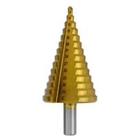 4-42mm Titano dengtas pakopinis grąžtas HSS Medis Metalas Greitaeigė Plieninė Skylės Pjovimo Kūginė Gręžimo Priemonė Medžio Apdirbimui Metalui Pack of 1 auksas