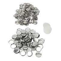 100 rinkinių tuščių sagės dalių rinkinys, apvalios formos, apsauga nuo rūdžių, lengvai spausdinamas sagės rinkinys sagėms gaminti 25mm / 0.98in