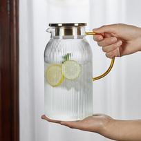 High Borosilicate Glass Pitcher Heat Resistant Cold Water Jug Large Capacity Summer Juice Cold Brew Bottle 1.5L