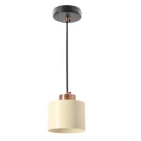 Pakabinamas šviestuvas Candellux Alora baltas metalinis gaubtas E27