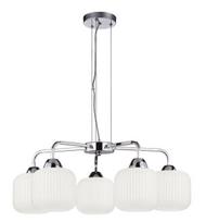 Pakabinamas šviestuvas Candellux Cromado 5xE27 chromuotos stiklinės gaubtai