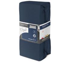 Faro paklodė su guma Jersey SOFT, 90x200 cm, 100 % medvilnės, 25 cm, tamsiai mėlyna