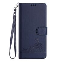 For Samsung Galaxy A16 5G Case Leather Wallet Anti-theft Brush Case on For Etui Huawei Samsung A16 A 16 SM-A166B A06 Phone Cover For Samsung A16 mėlyna