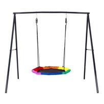 Sūpynės su stovu vaikams EcoToys Stork Nest, 167 cm, 188 cm, juoda sp./įvairių spalvų
