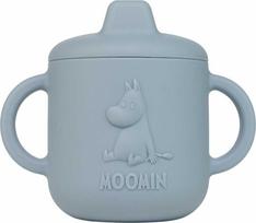 Puodelis su snapeliu Moomin 6043, 150 ml, 3 m., silikonas, mėlyna sp.