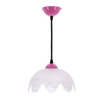 Pakabinamas šviestuvas Candellux Colori Avietinė Rožinė Balta Stiklinis Gaubtas 1xE27 60W