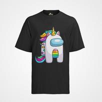 Bio Herren T-Shirt Among US Game App Einhorn AmongUS Gaming Spiel Gamer XL