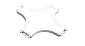 MasterLED X formos jungtis 48V magnetiniams bėgiams Luxo 0489, balta