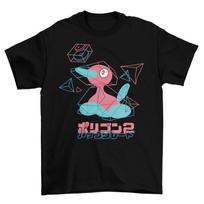 Porygon 2 Japonija Marškinėliai Unisex Vyriški Suaugusiųjų Medvilniniai TV 3D Gameboy Naujas M blue