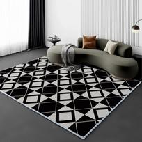 Modern Minimalist Rug - Stain-Resistant & Non-Slip Bedside Mat for Bedroom, Living Room Sofa & Study Home Decor Rug 80x120cm 31x47inch gray