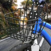 Vaikiškas dviračio krepšys priekinei vairui Lengvas montavimas Metalinio vielos dizainas Berniukams Lauke 24cmx22cmx18cm