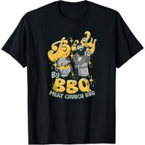 Body By BBQ Meat Church BBQ T-Shirt(1) S juoda