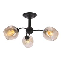 Lubų lempa Candellux Breeze 3xE27 su gintariniais stiklo gaubtais
