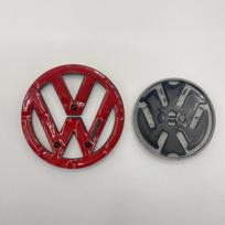 Skirta VW Volkswagen Jetta MK5 Golf Skirta Volkswagen Scirocco 2008-2014 arba Scirocco 2015-2017 110mm Priekinių grotelių logotipo emblema + 90mm R