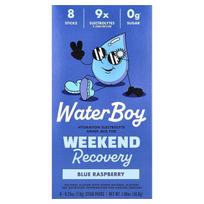 Waterboy, Weekend Recovery, Hydrating Electrolyte Drink Mix, Blue Raspberry, 8 Stick Packs, 7g (0.25oz) Each