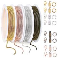 4 Rolls Snake Chains 8 Lobster Clasps 50 Jump Rings 30 Connectors Clasps for Layered Y Necklace Choker Bracelet Jewelry 1